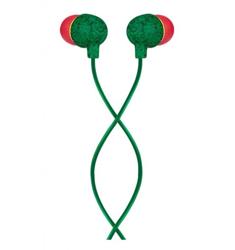 The House Of Marley Little Bird Mic Auricolare Cablato In-ear Musica e Chiamate Verde, Rosso