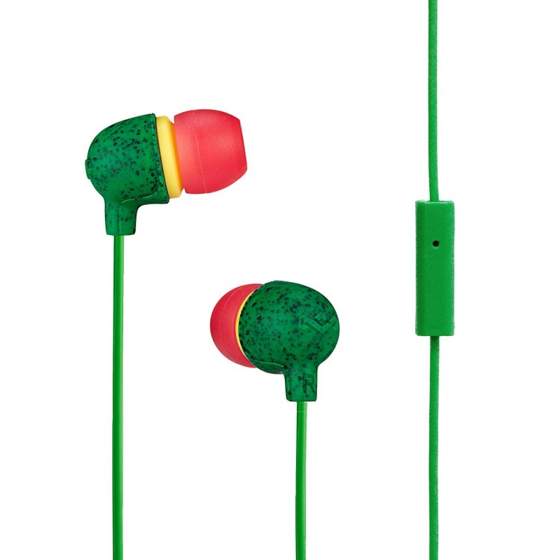 The House Of Marley Little Bird Mic Headset Wired In-ear Calls Music Green, Red