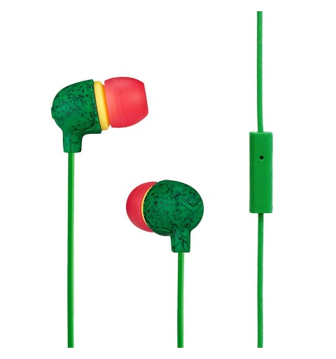 The House Of Marley Little Bird Mic Auricolare Cablato In-ear Musica e Chiamate Verde, Rosso