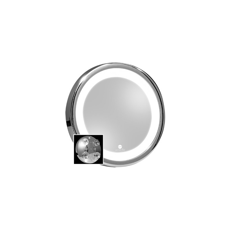 Macom 211 miroir de maquillage Ventouse Rond Chrome