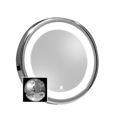 Macom 211 miroir de maquillage Ventouse Rond Chrome