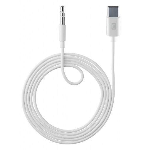 Cellularline AUX MUSIC CABLE TYPE-C Cavo audio da 3.5mm con connettore USB-C Bianco