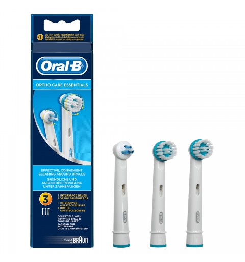 Oral-B Testina Di Ricambio Ortho Care Essentials, Confezione Da 3