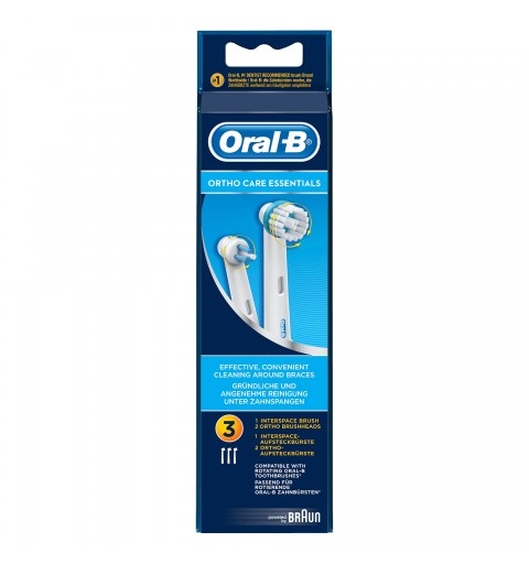 Oral-B Testina Di Ricambio Ortho Care Essentials, Confezione Da 3