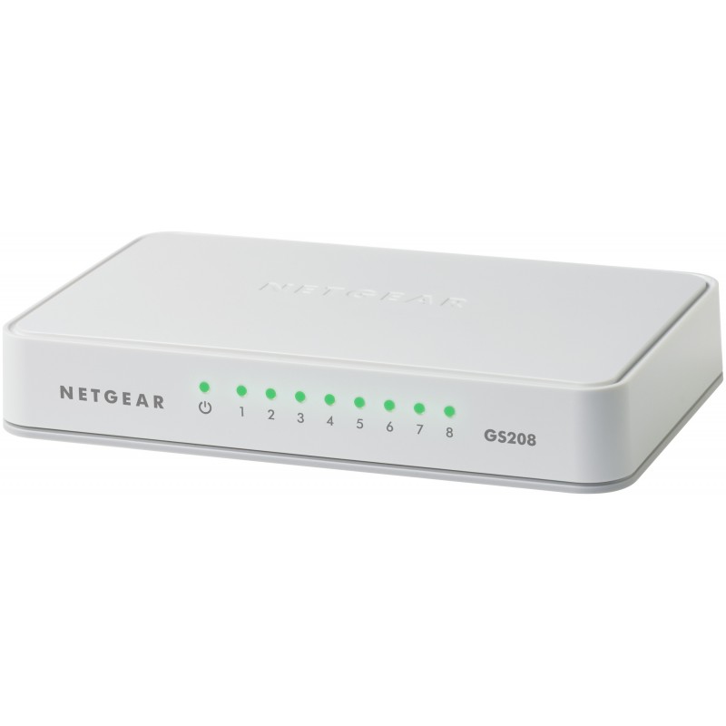 Netgear GS208 Gigabit Ethernet (10 100 1000) Blanc