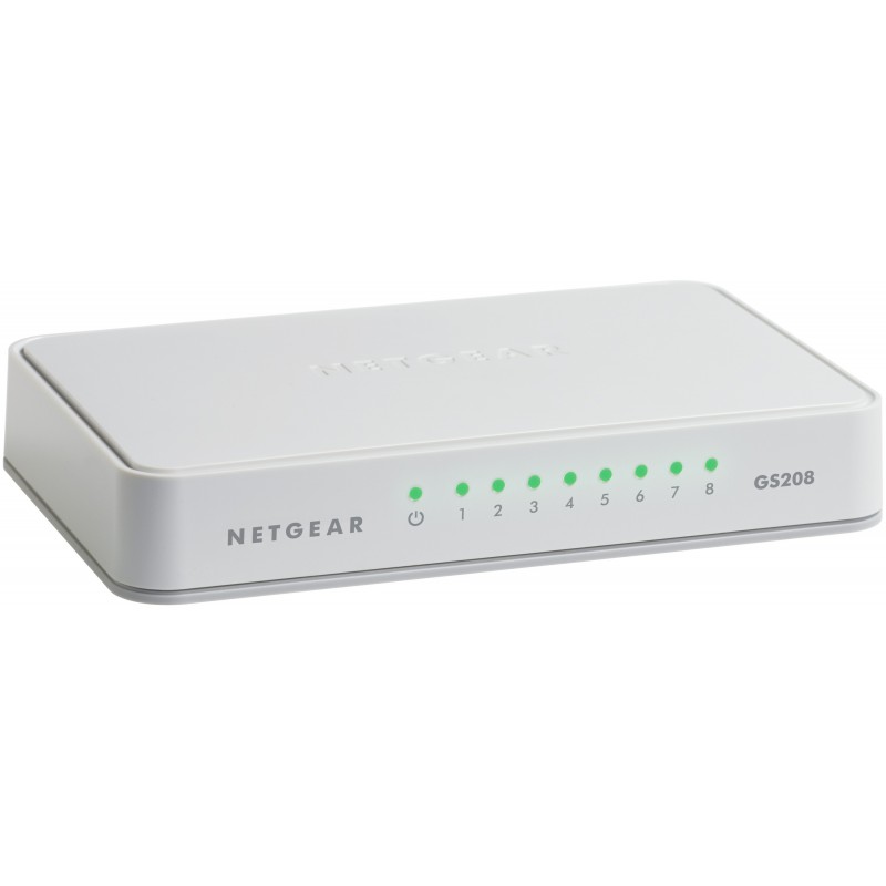 Netgear GS208 Gigabit Ethernet (10 100 1000) Blanc