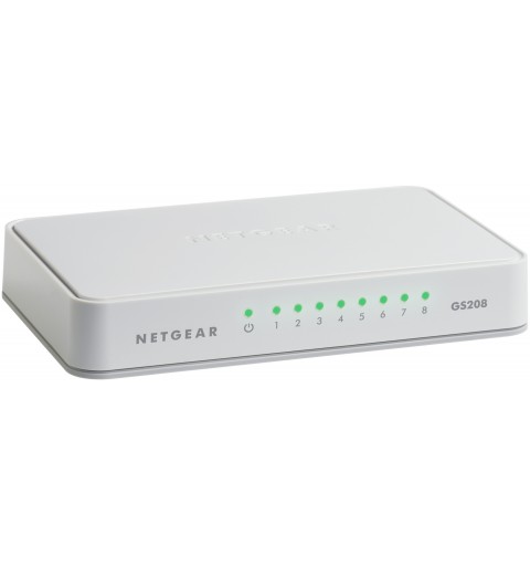Netgear GS208 Gigabit Ethernet (10 100 1000) Bianco