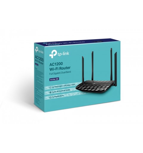 TP-LINK AC1200 router wireless Gigabit Ethernet Dual-band (2.4 GHz 5 GHz) Nero