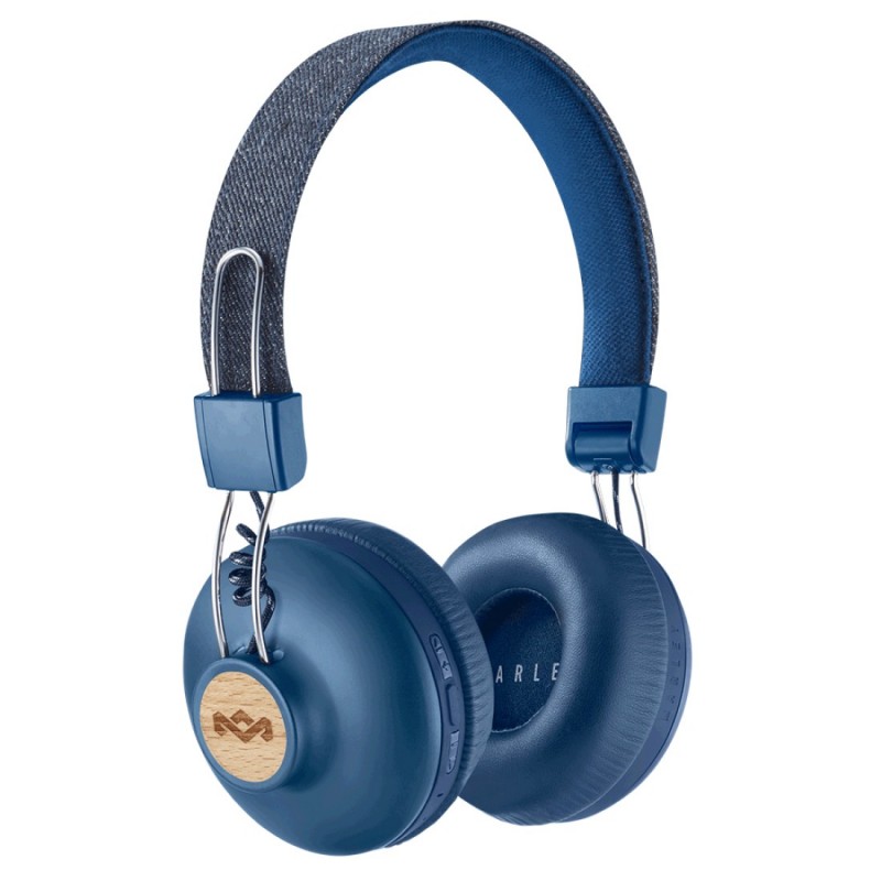 The House Of Marley Positive Vibration 2 Wireless Casque Avec fil &sans fil Arceau Appels Musique Micro-USB Bluetooth Bleu