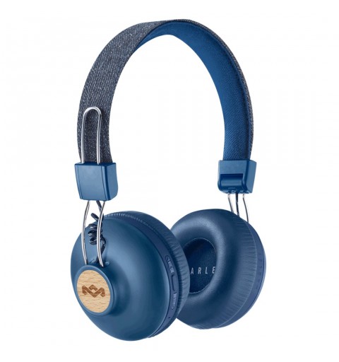The House Of Marley Positive Vibration 2 Wireless Casque Avec fil &sans fil Arceau Appels Musique Micro-USB Bluetooth Bleu