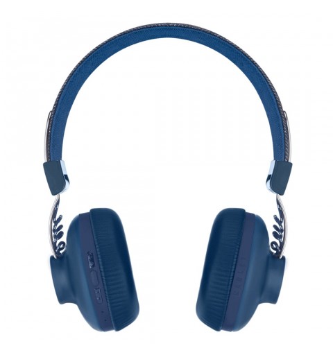The House Of Marley Positive Vibration 2 Wireless Casque Avec fil &sans fil Arceau Appels Musique Micro-USB Bluetooth Bleu