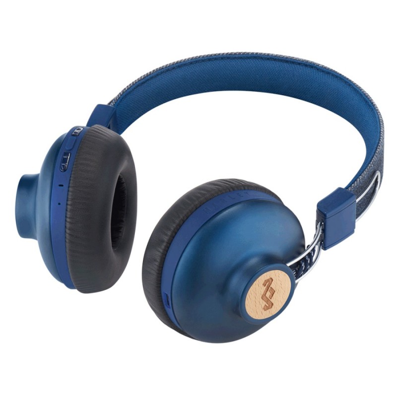 The House Of Marley Positive Vibration 2 Wireless Casque Avec fil &sans fil Arceau Appels Musique Micro-USB Bluetooth Bleu