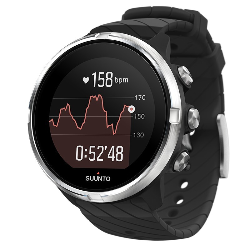 Suunto 9 5 cm (1.97") Matriz de puntos Negro, Plata GPS (satélite)