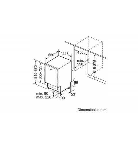 Bosch Serie 2 SRV2HKX39E lavastoviglie A scomparsa totale 9 coperti E