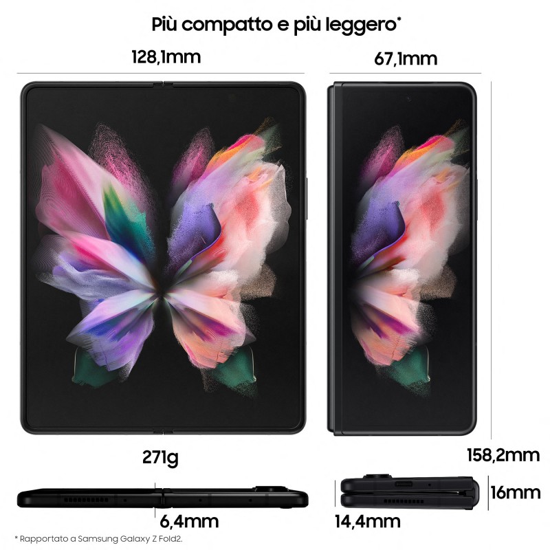 TIM Samsung Galaxy Z Fold3 5G 19,3 cm (7.6") Double SIM Android 11 USB Type-C 12 Go 256 Go 4400 mAh Noir