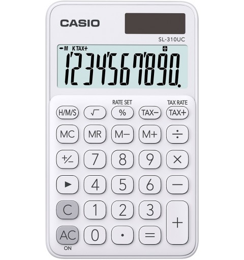 Casio SL-310UC-WE Taschenrechner Tasche Einfacher Taschenrechner Weiß