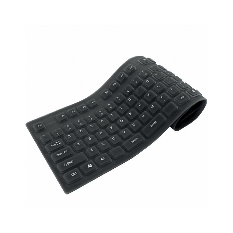 Techly IDATA KB-R109L teclado USB + PS 2 Italiano Negro