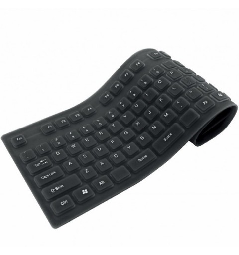 Techly Tastiera Flessibile in Silicone USB PS2 (IDATA KB-R109L)