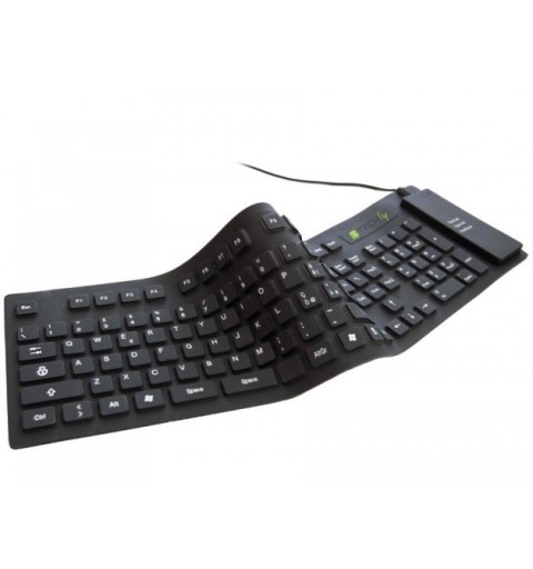 Techly IDATA KB-R109L teclado USB + PS 2 Italiano Negro