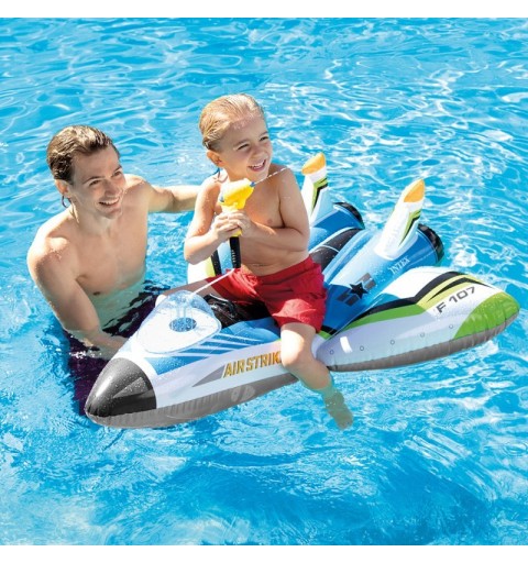 Intex 57536NP Aufblasbares Spielzeug für Pool & Strand Gemischte Farben, Blau, Rot Abbildung Aufsitz-Schwimmer