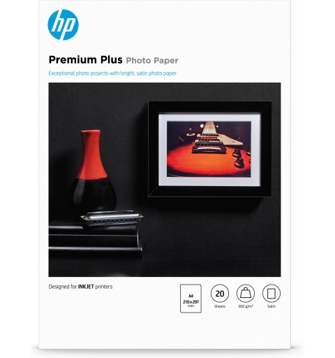 HP Papier photo semi-brillant Premium Plus - 20 feuilles A4 210 x 297 mm