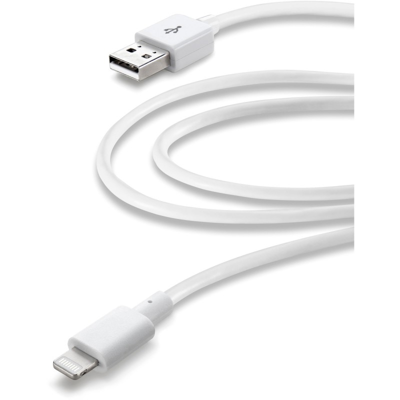 Cellularline USB Data Cable Home For Tablets - Lightning Cavo per la ricarica e sincronizzazione dei dati anche da prese