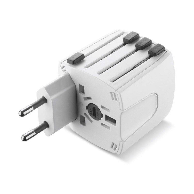 Cellularline World Travel Adapter - Universal Adattatore universale per prese di tutto il mondo Bianco