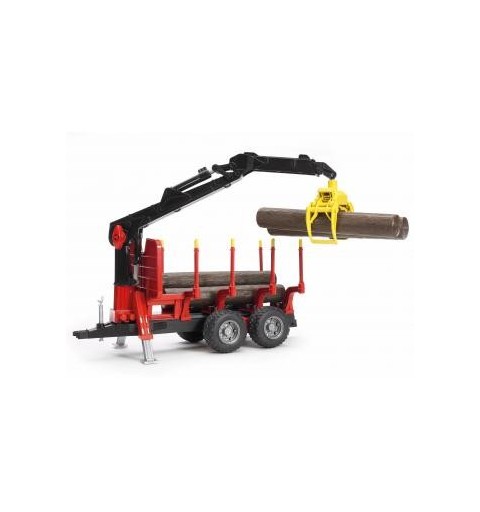BRUDER Remorque Forestiere Avec Chargeur, Rondins De Bois Inclus