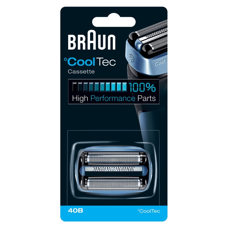 Braun Series 3 Testina di Ricambio per Rasoio Elettrico Uomo 40B. Compatibile Con I Rasoi CoolTec. Per Un Rasoio Come Nuovo