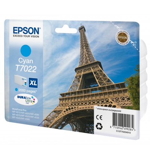 Epson Eiffel Tower Cartucho T70224010 cian XL