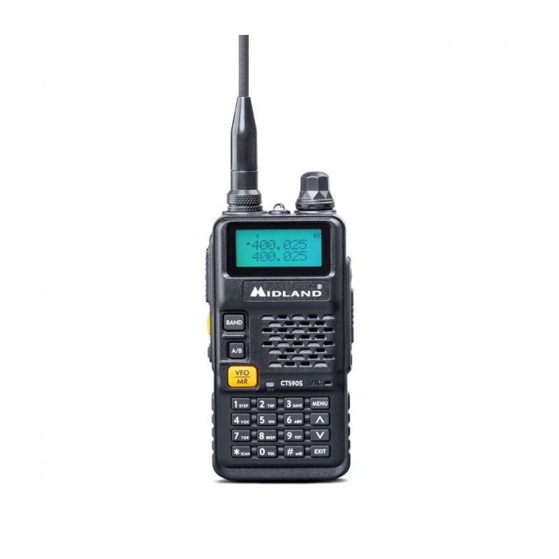 Midland CT590 S radio bidirectionnelle 128 canaux VHF 114 - 146 UHF 430 - 440 Noir