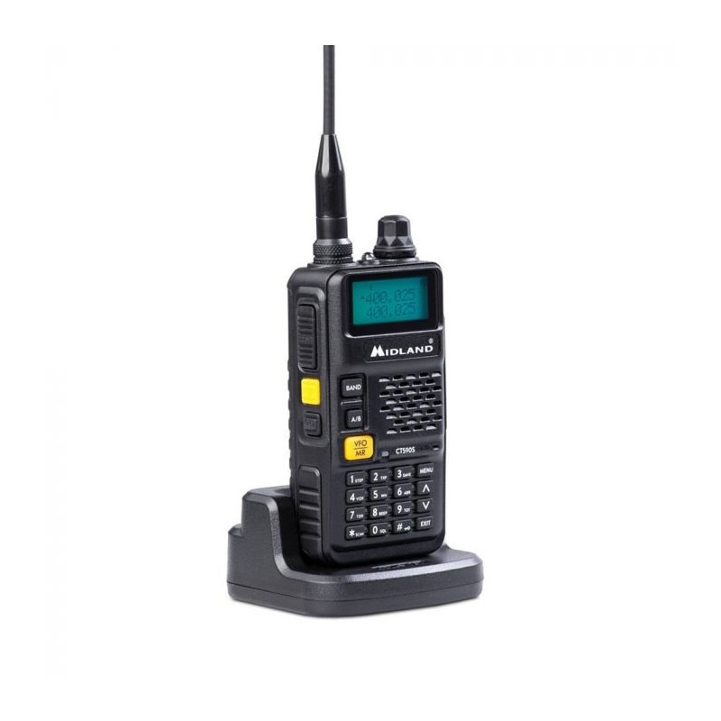 Midland CT590 S Funksprechgerät 128 Kanäle VHF 114 - 146 UHF 430 - 440 Schwarz