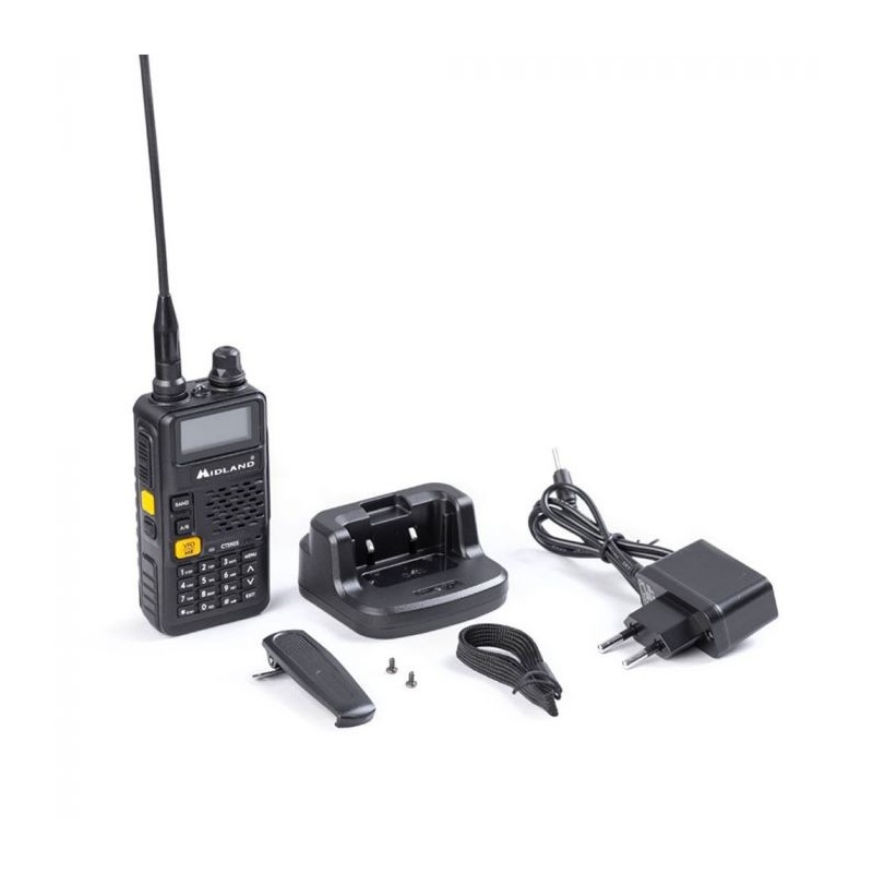 Midland CT590 S Funksprechgerät 128 Kanäle VHF 114 - 146 UHF 430 - 440 Schwarz