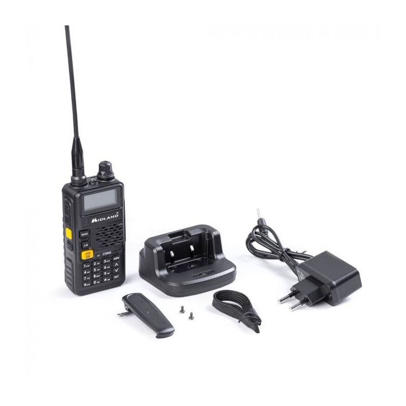 Midland CT590 S radio bidirectionnelle 128 canaux VHF 114 - 146 UHF 430 - 440 Noir