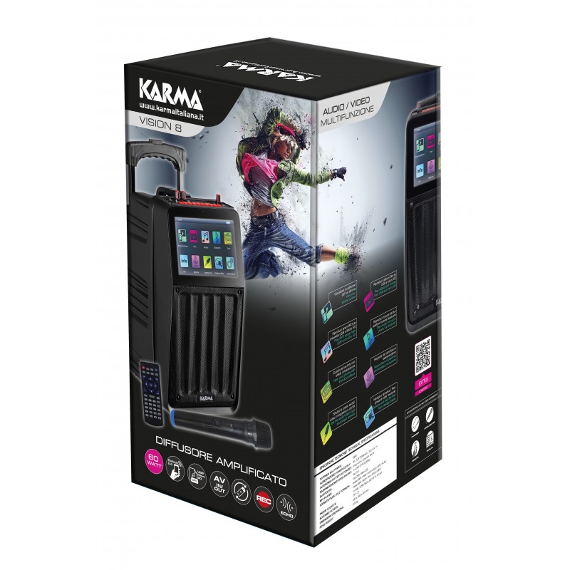 Karma Italiana VISION 8 Public Address (PA) system Trolley Public Address (PA) system 30 W Black