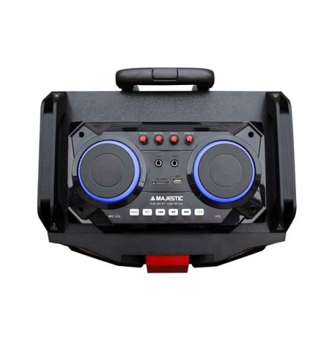 New Majestic DJB-292 BT USB SD AX Sistema de megafonía con ruedas 160 W Negro, Rojo
