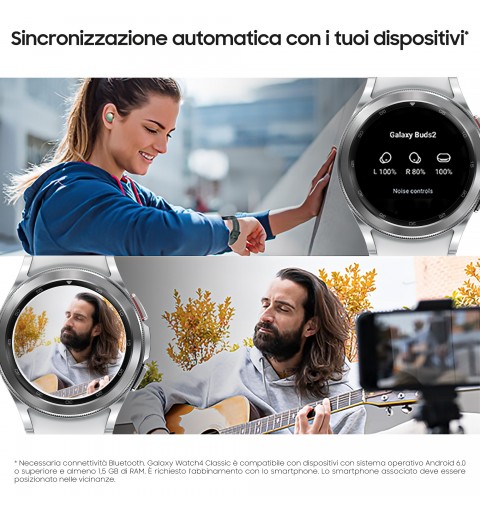 Samsung Galaxy Watch 4 Classic 42mm 3,05 cm (1.2") SAMOLED Negro GPS (satélite)