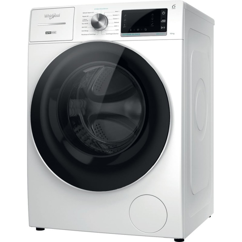 Whirlpool W8 W046WR IT machine à laver Charge avant 10 kg 1400 tr min A Blanc