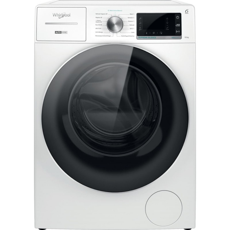 Whirlpool W8 W046WR IT machine à laver Charge avant 10 kg 1400 tr min A Blanc