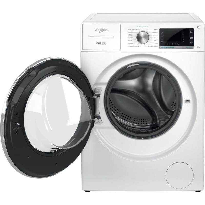 Whirlpool W8 W046WR IT machine à laver Charge avant 10 kg 1400 tr min A Blanc