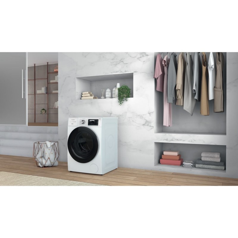 Whirlpool W8 W046WR IT machine à laver Charge avant 10 kg 1400 tr min A Blanc