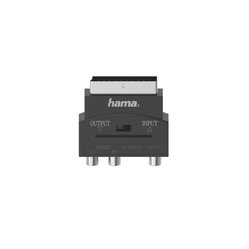 Hama 00205268 adaptador de cable de vídeo S-VHS 3 x RCA + SCART (21-pin) Negro