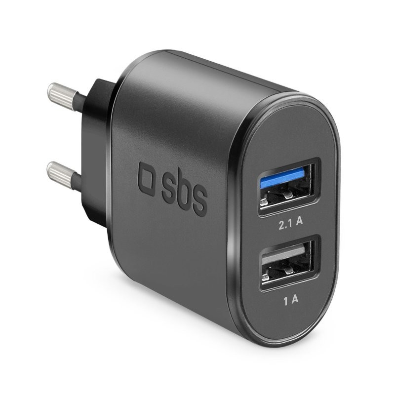 SBS TETR2USB21AFAST Caricabatterie per dispositivi mobili Nero Interno