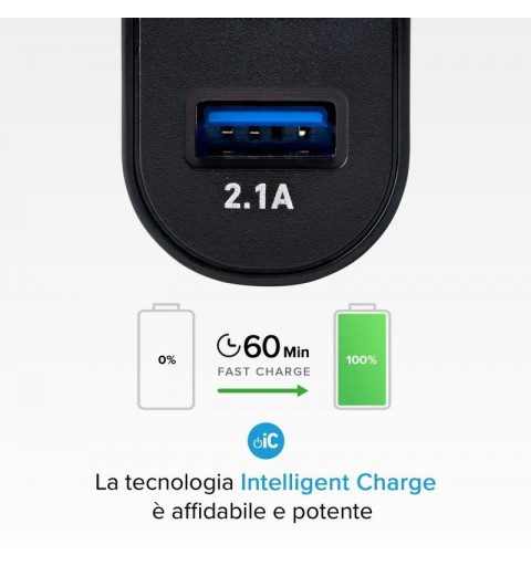 SBS TETR2USB21AFAST chargeur d'appareils mobiles Noir Intérieure