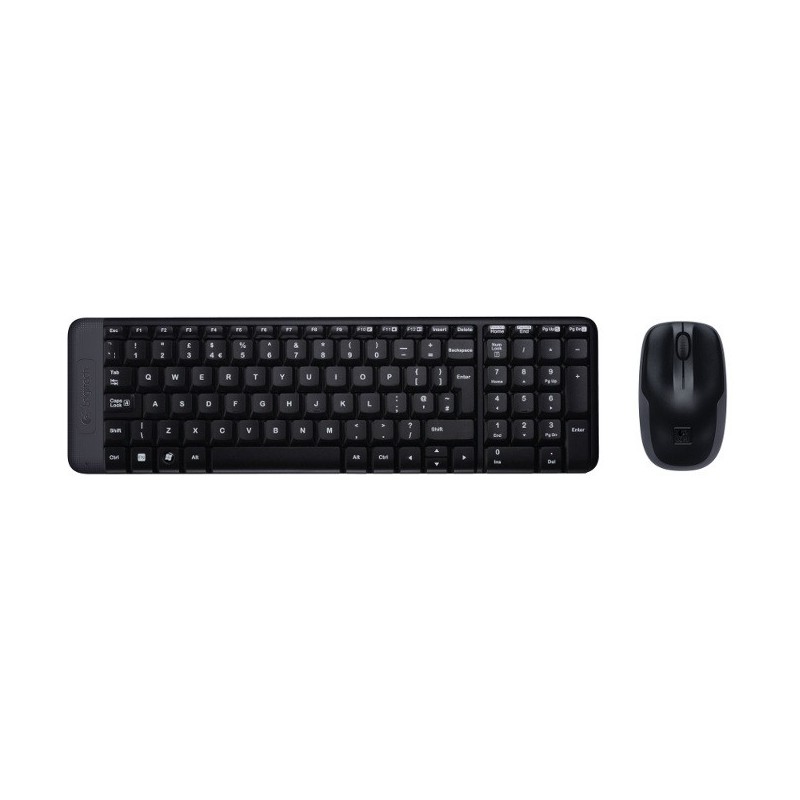 Logitech Wireless Combo MK220 clavier USB Belge Noir
