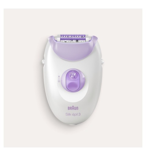 Braun Silk-épil 3 -170, Epilatore Donna Per La Rimozione Duratura Dei Peli - Bianco Viola