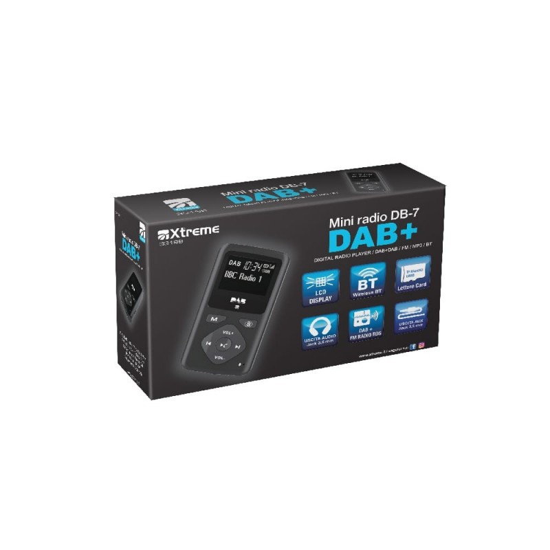 Xtreme Mini Radio DB-7 DAB+ Portable Analog & digital Black