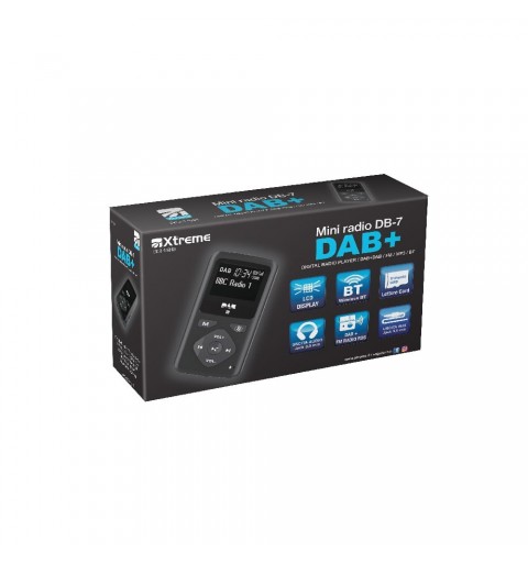 Xtreme Mini Radio DB-7 DAB+ Portable Analog & digital Black