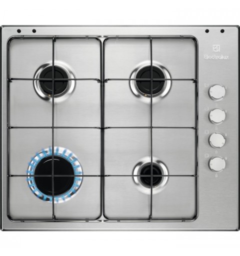 Electrolux EGS6404SX Acier inoxydable Intégré (placement) 60 cm Gaz 4 zone(s)