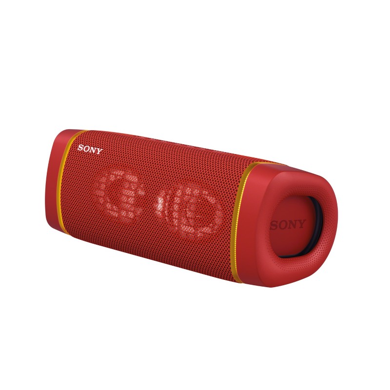 Sony SRS XB33 - Speaker bluetooth waterproof, cassa portatile con autonomia fino a 24 ore e effetti luminosi (Rosso)